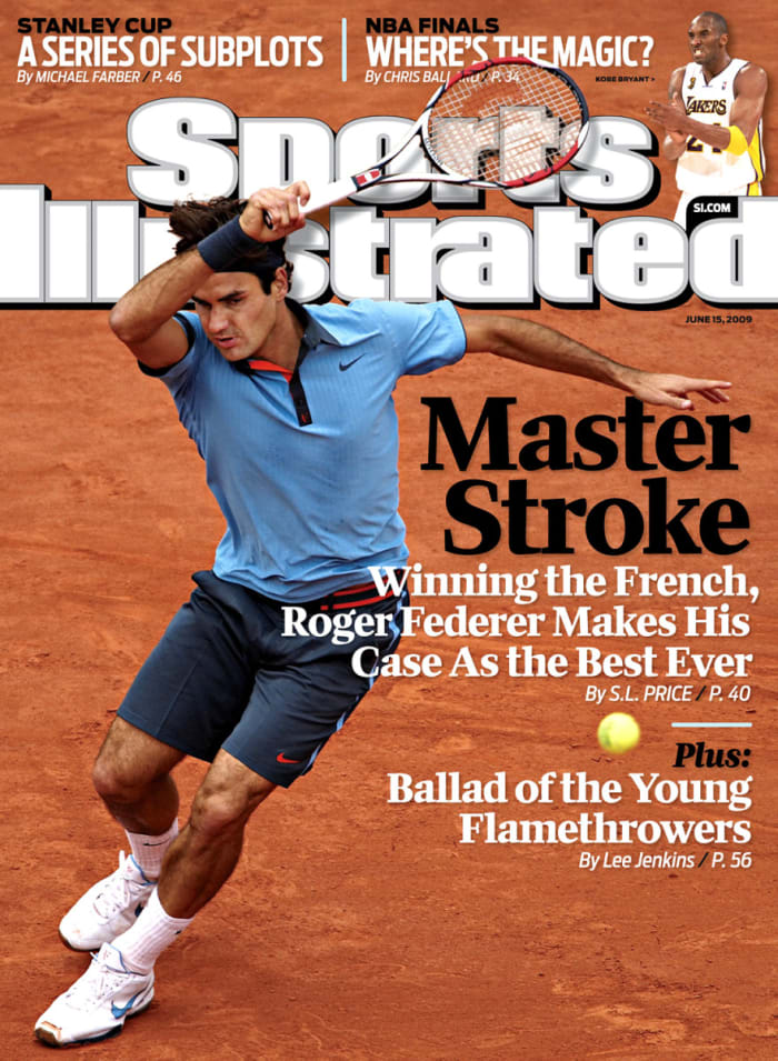 2009 年 6 月 15 日の Sports Illustrated の表紙のロジャー フェデラー。