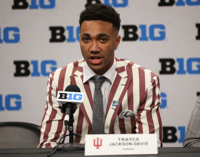 Trayce Jackson-Davis has scored 1,588 points at Indiana in three years, and ranks No. 15 in school history.  (USA TODAY Sports)