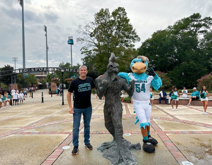 Andrew Bauhs of College Football Tour visited Coastal Carolina in Week 4. Brooks Stadium became No. 102 on his quest to experience game day at all 134 FBS venues. 