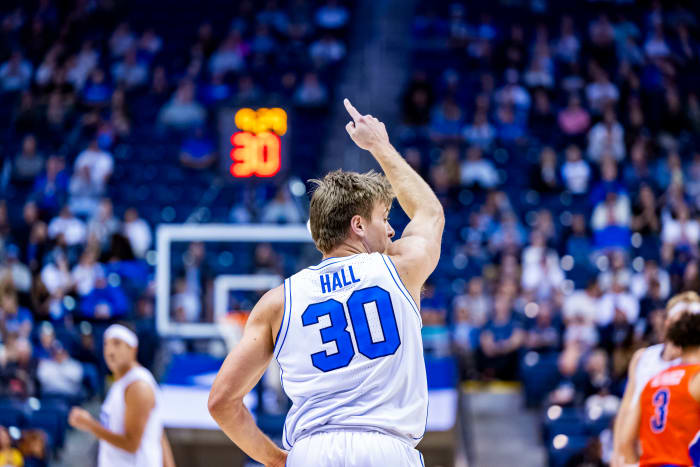 Dallin Hall Leads BYU Basketball to Win Over No. 17 San Diego State ...
