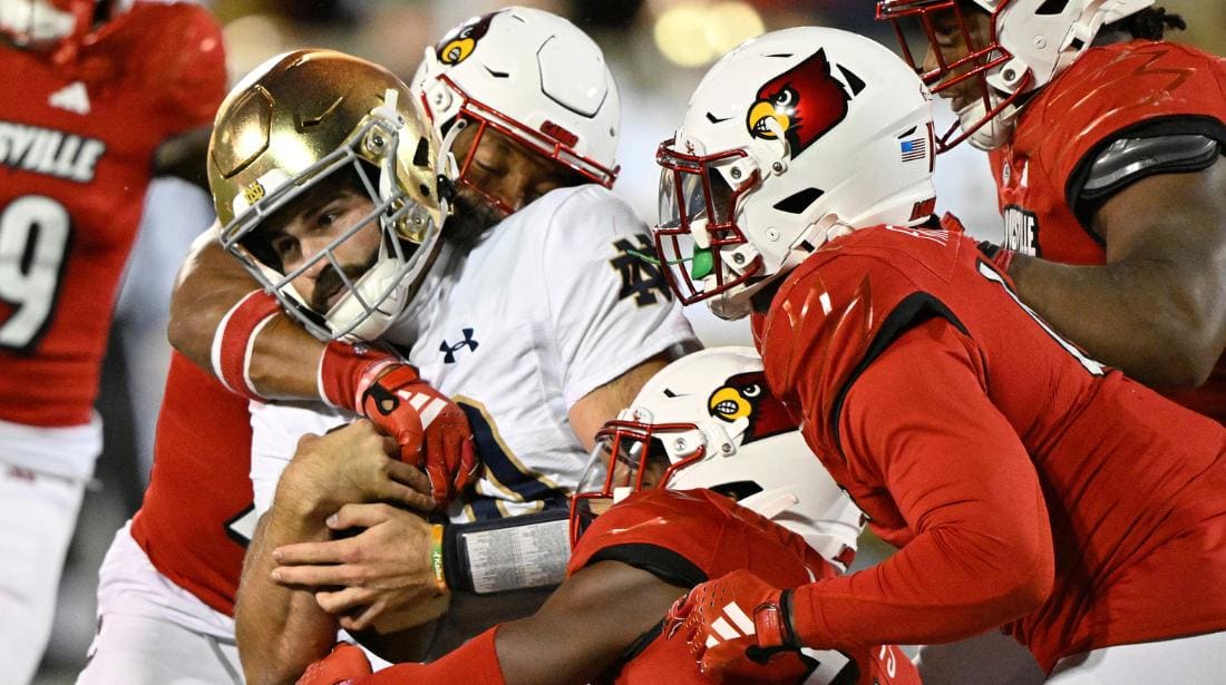 Notre Dame Falls to Louisville 3320, Turnovers Prove Costly BVM Sports