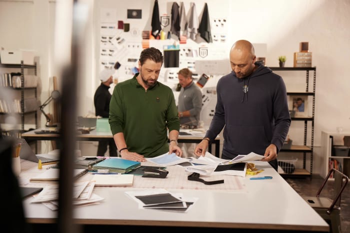 UNTUCKit Founder Chris Riccobono and Baseball Hall of Famer Derek Jeter have partnered on new performance apparel company known as 'Greatness Wins'.