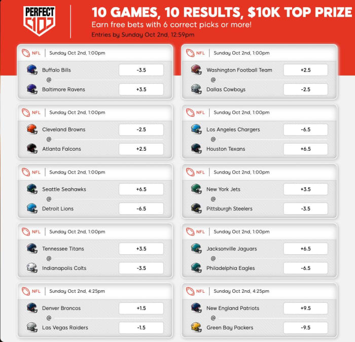 Take part in the Free Perfect 10 contest at SI Sportsbook!