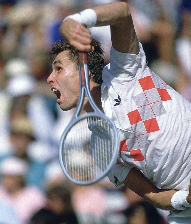 Photo Originale 1985 Tennis Anvers Belgique - McEnroe Lendl Van De Velde