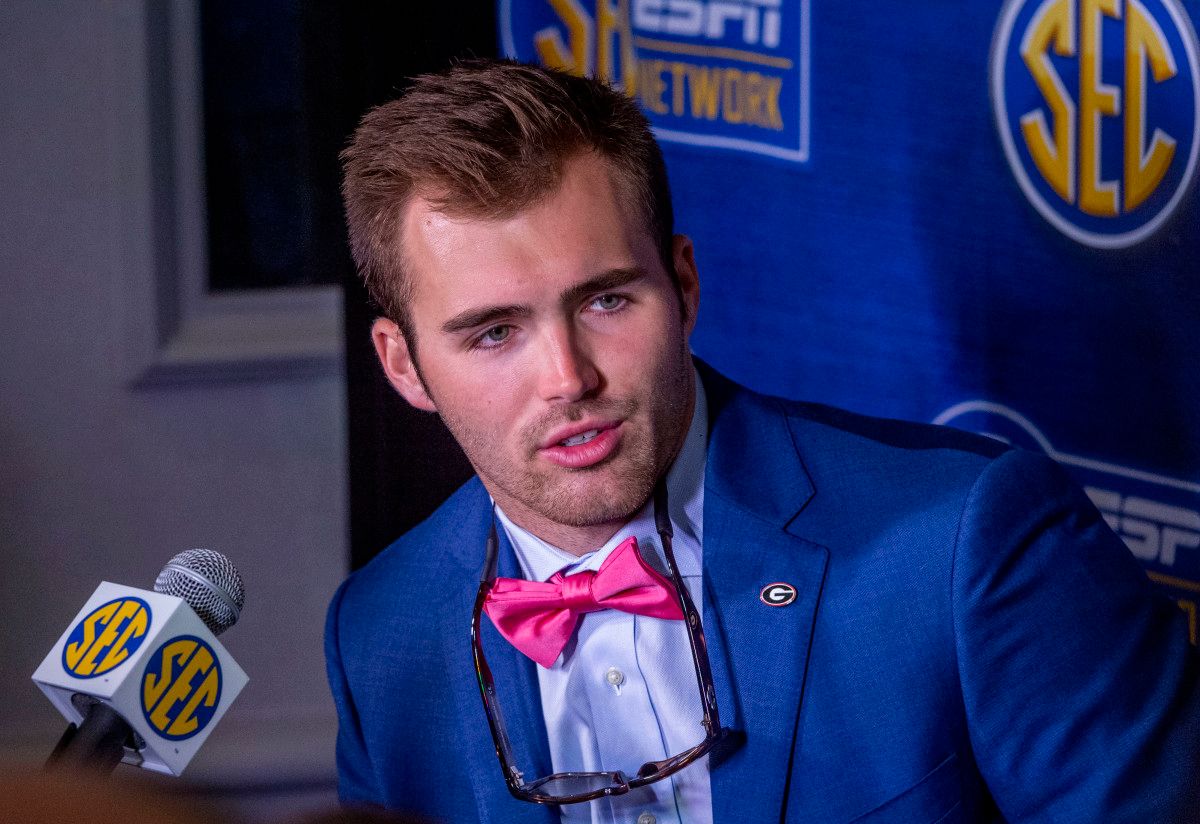 Junior QB Jake Fromm answers an onslaught of questions at SEC Media Day