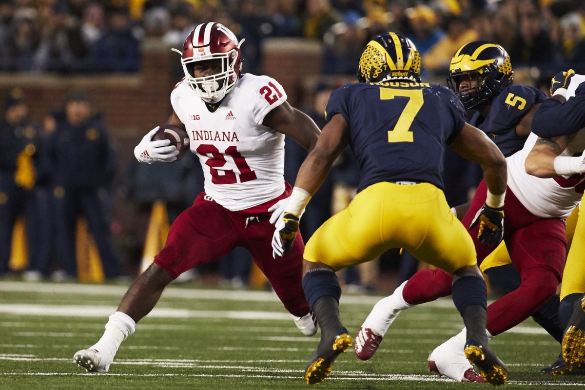 Indiana's Stevie Scott rushed for 138 yards in the loss to Michigan.