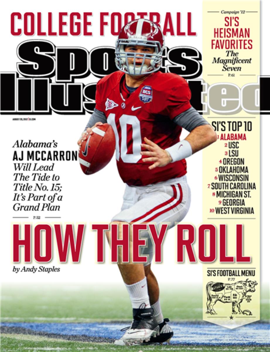 AJ McCarron Sports Illustrated cover, August 20, 2012