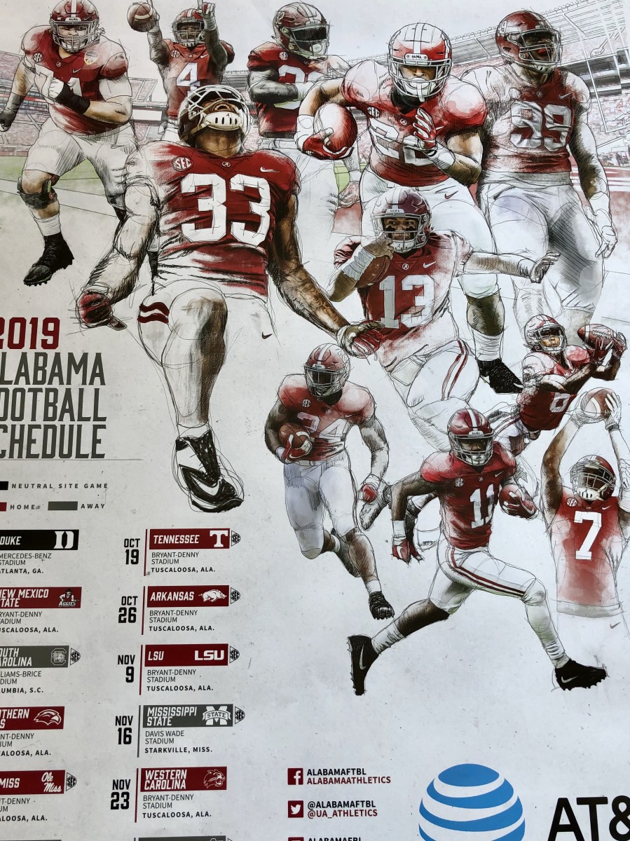 2019 Crimson Tide team poster