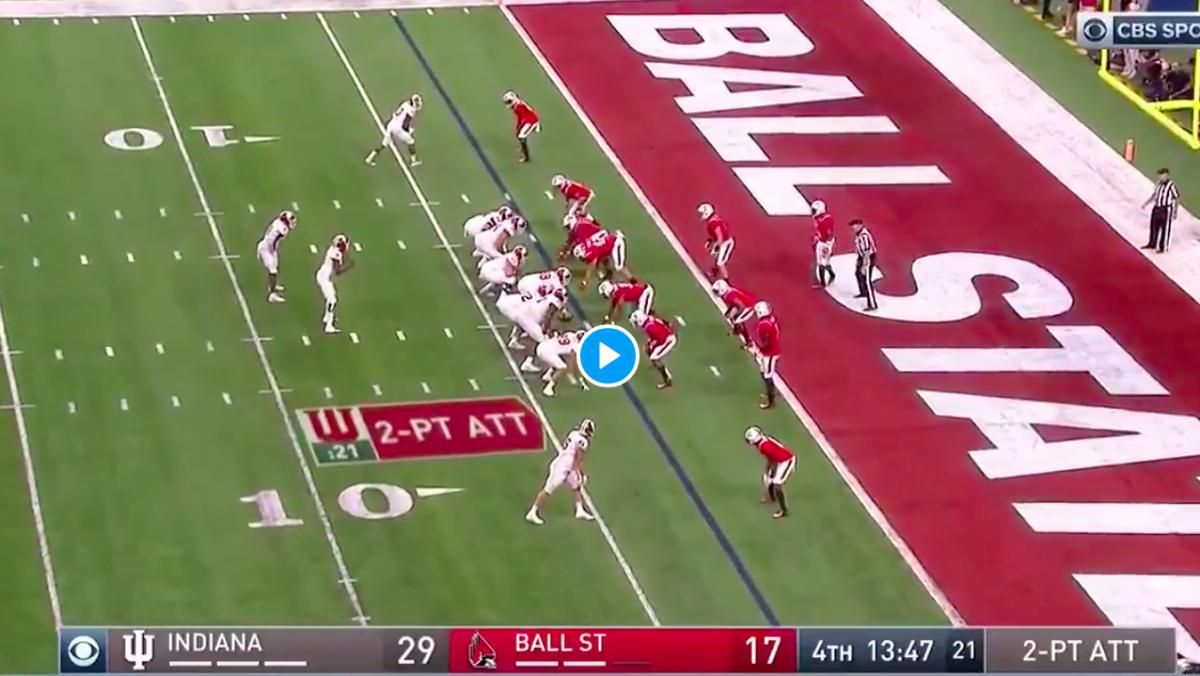 Screen grab from television broadcast on CBS Sports Network.