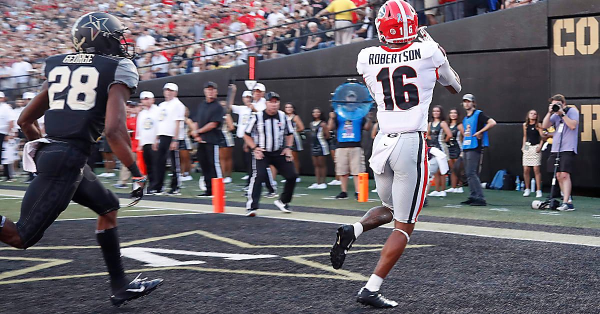 Demetris Robertson asserted himself as an elite receiver in season opener versus Vanderbilt.
