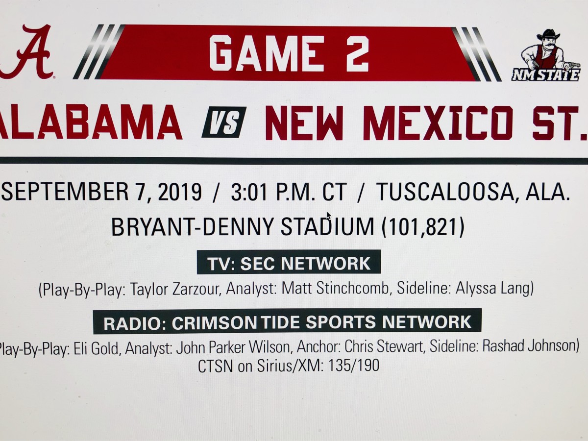 Game Day: New Mexico State at Alabama