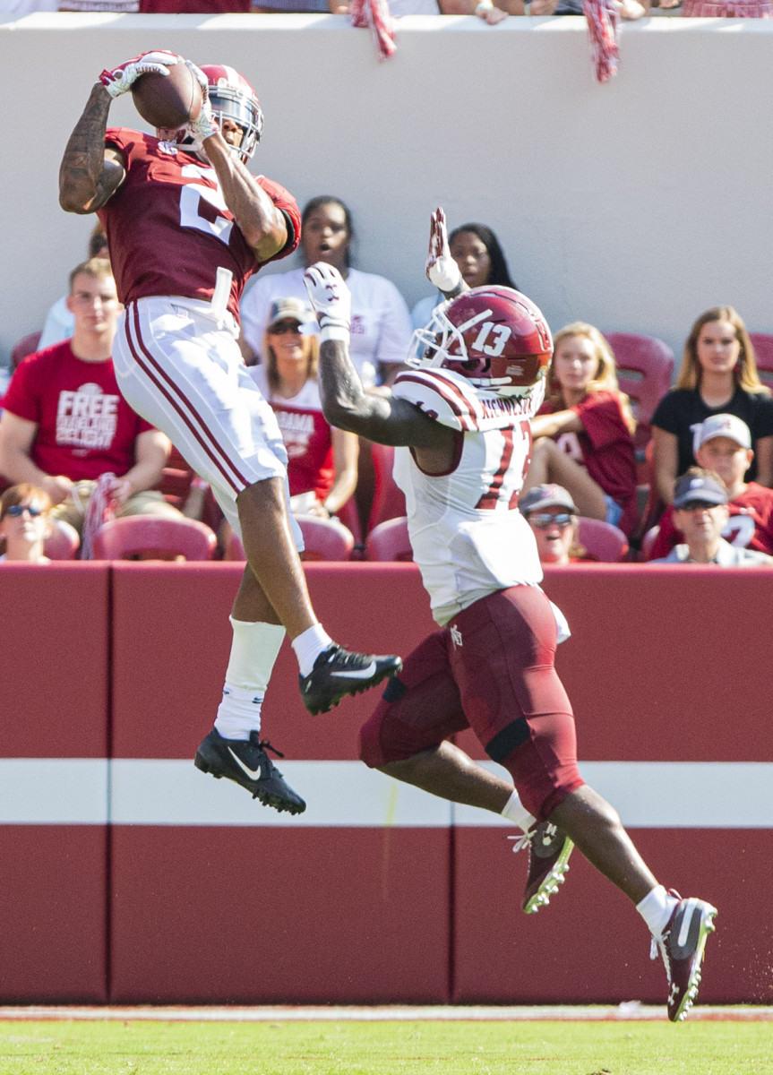 Patrick Surtain II makes an interception against New Mexico State