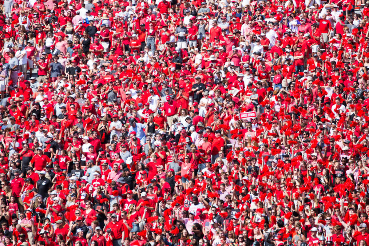 UGA fans showed up on a hot one Saturday in Athens