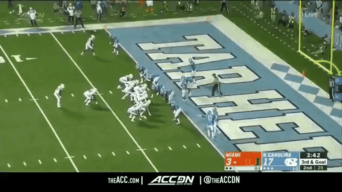 Gemmel broke through for a huge third-down stop vs. Miami.