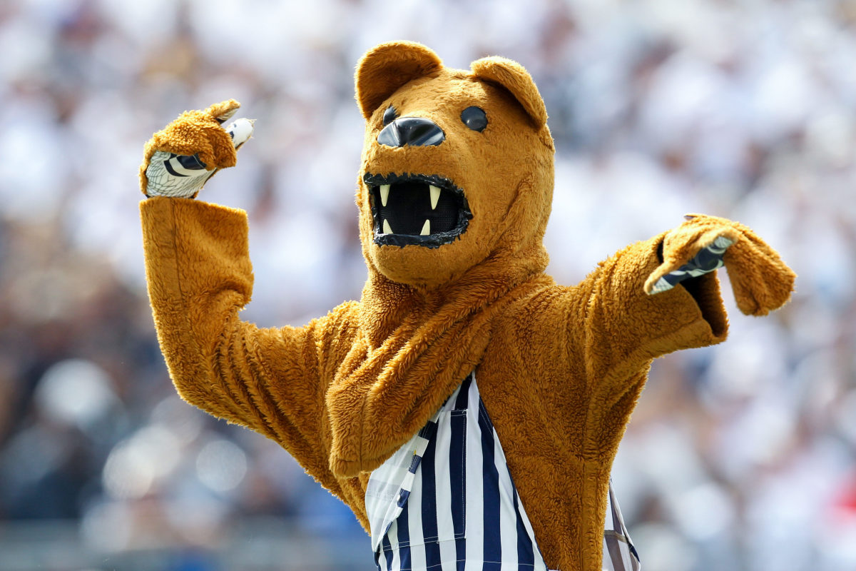 Sep 14, 2019; University Park, PA, USA; The Penn State Nittany Lions mascot entertains during the fourth quarter against the Pittsburgh Panthers at Beaver Stadium. Penn State defeated Pittsburgh 17-10.
