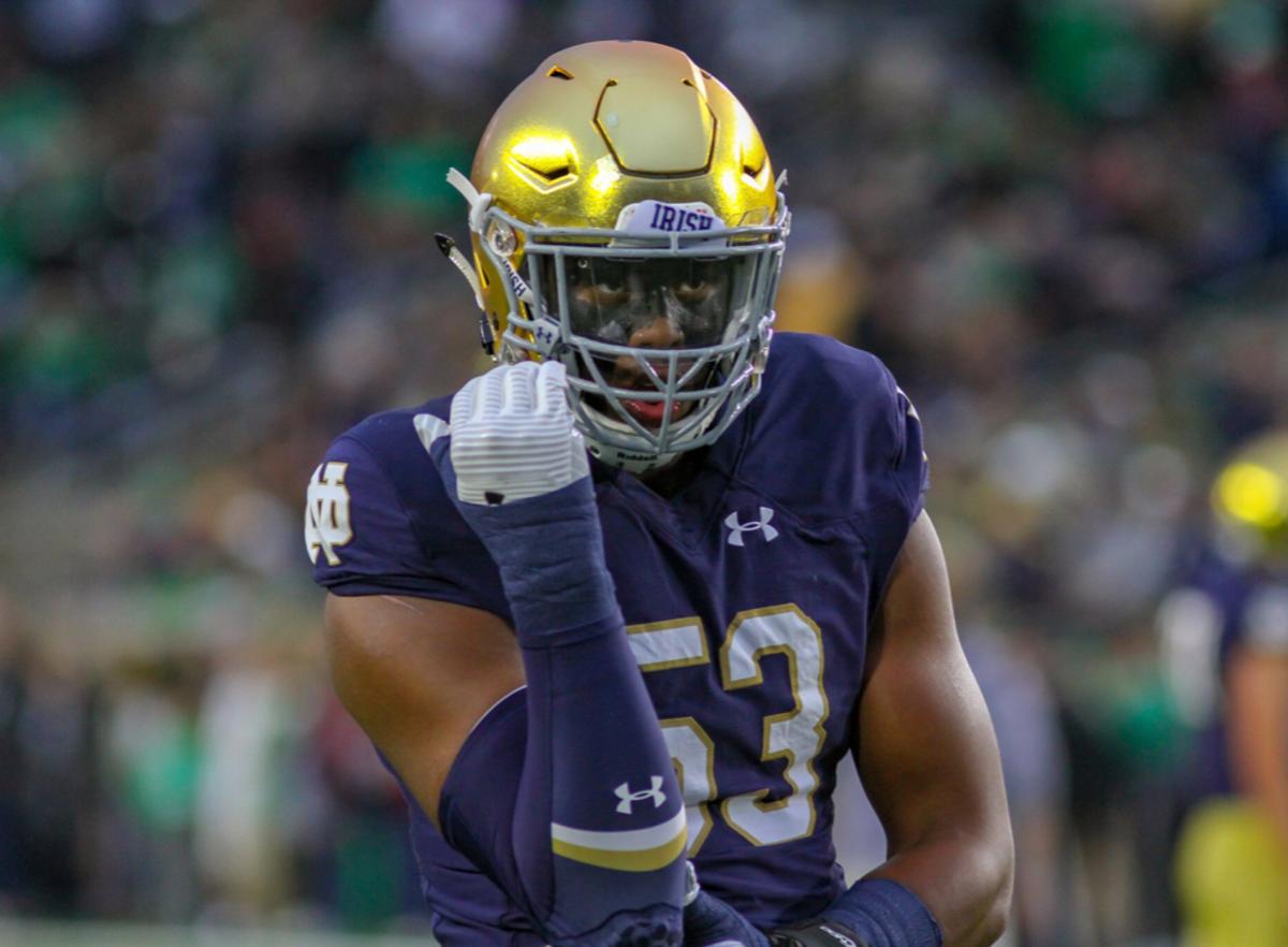 Notre Dame defensive end Khalid Kareem