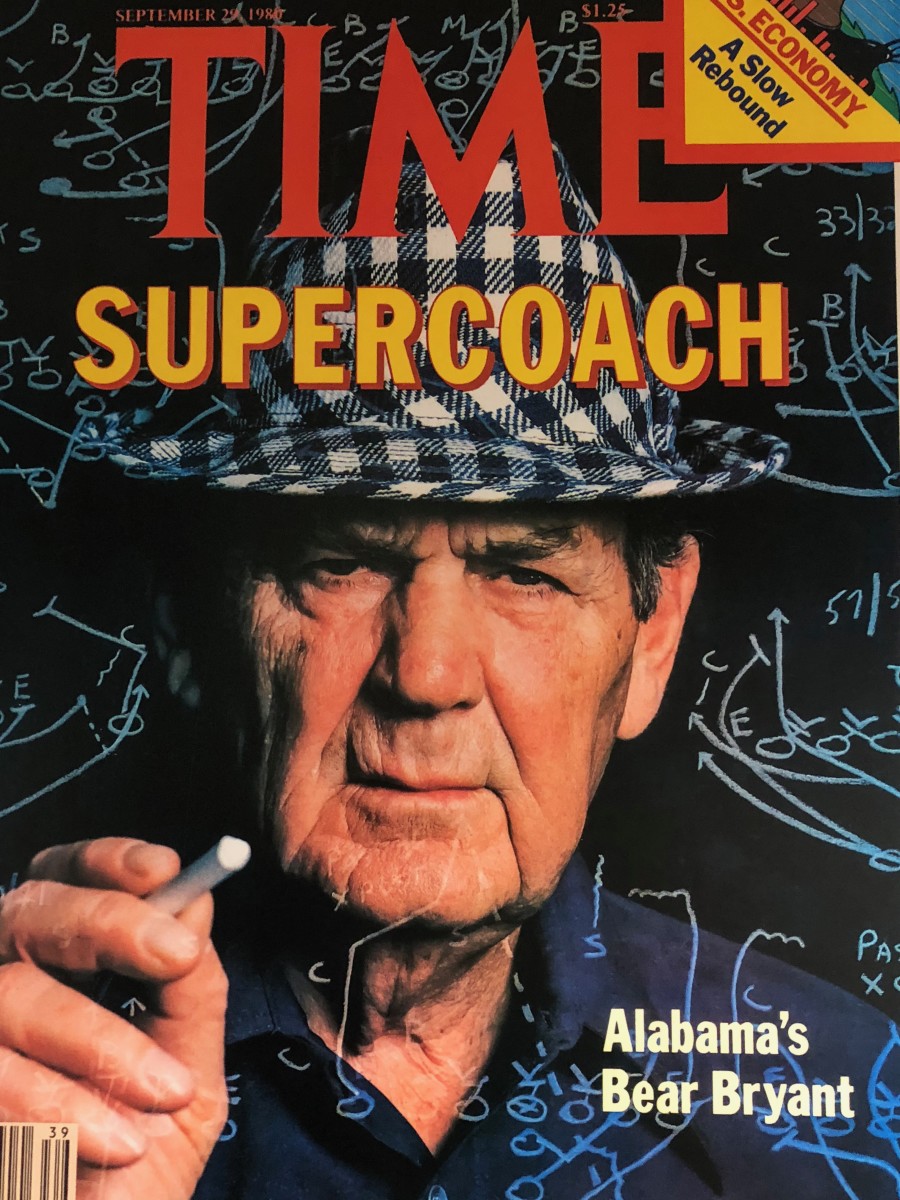 Bear Bryant Supercoach Time Magazine cover, Sept. 29, 1980