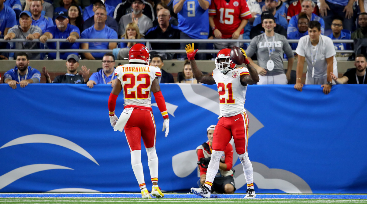 Chiefs vs Lions Bashaud Breeland 100yard fumble return TD video