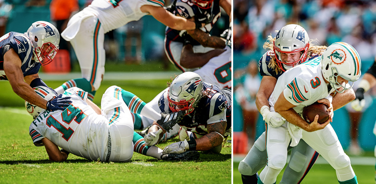 Dolphins QBs Ryan Fitzpatrick, Josh Rosen