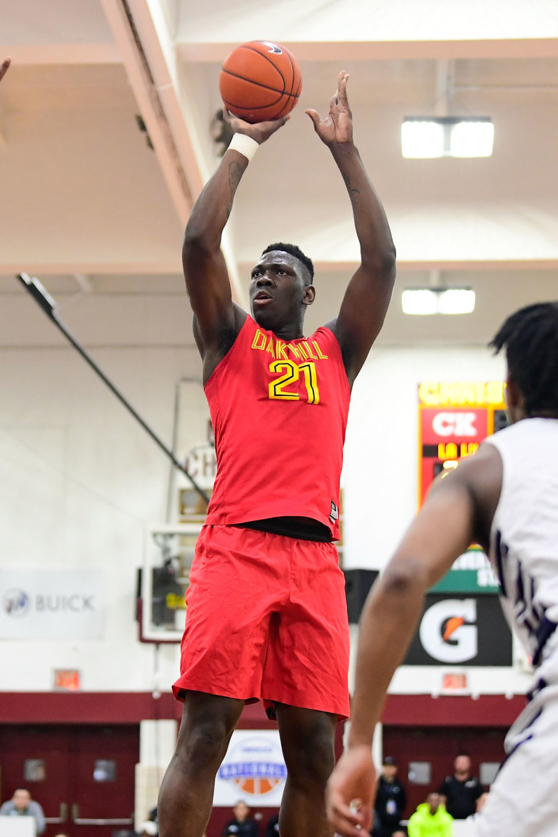 Illinois freshman Kofi Cockburn, shown here playing in Middle Village, NY, for nationally recognized Oak Hill Academy of Virginia last season, is the highest rated post player to sign with the Illini in nearly a decade.