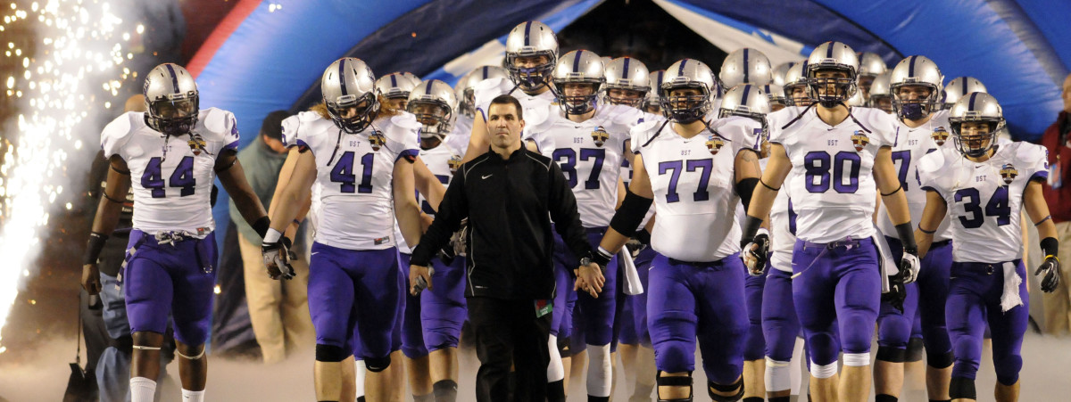 The University of St. Thomas Tommies at the 2012 D-III national championship game.