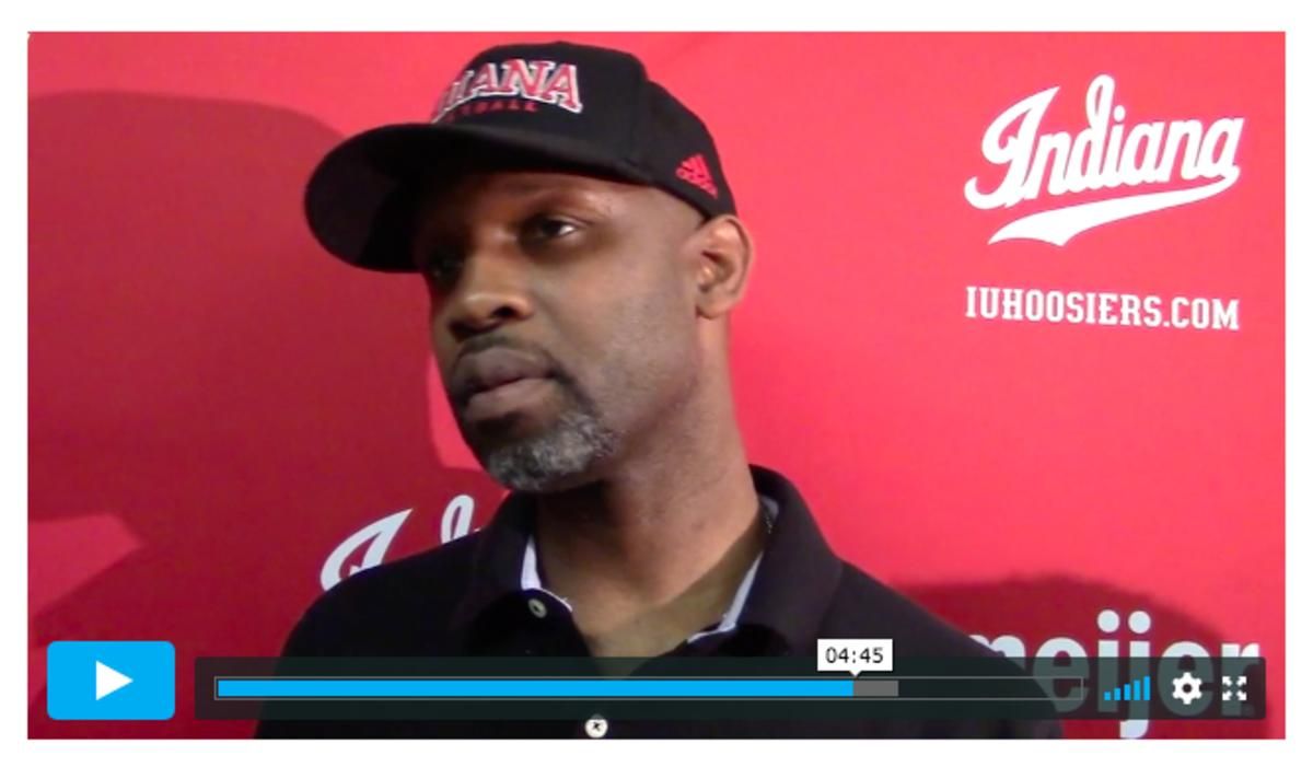 Former Indiana great Calbert Cheaney was honored during Hoosier Hysteria Saturday night.