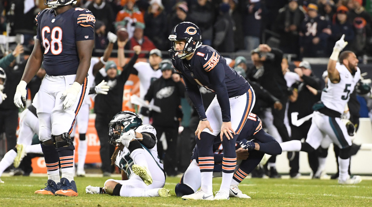 Cody Parkey missed a last-second kick for the Bears in the playoffs.