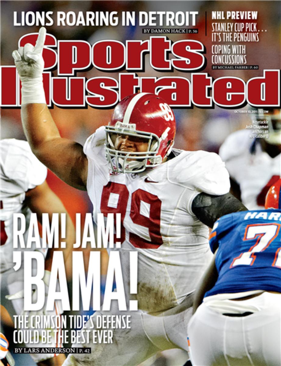Alabama defense SI cover, Oct. 10, 2011