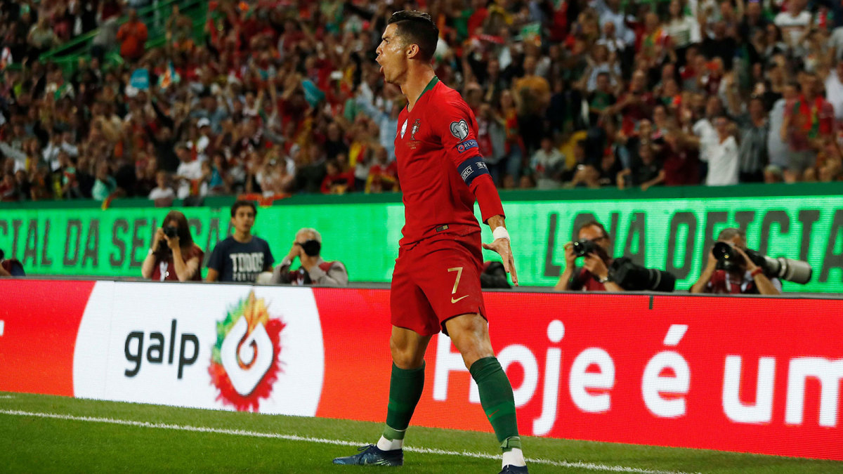 Portugal's top goal scorers' jerseys