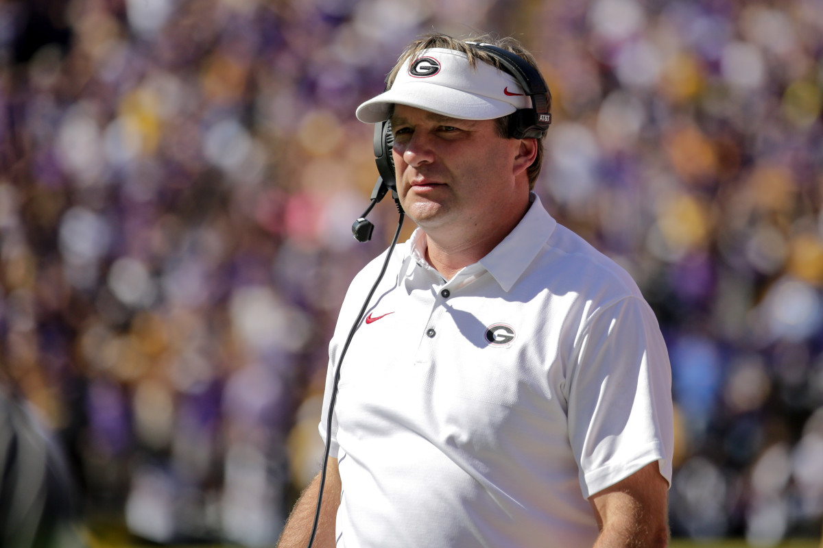 Kirby Smart in loss to LSU in 2018.