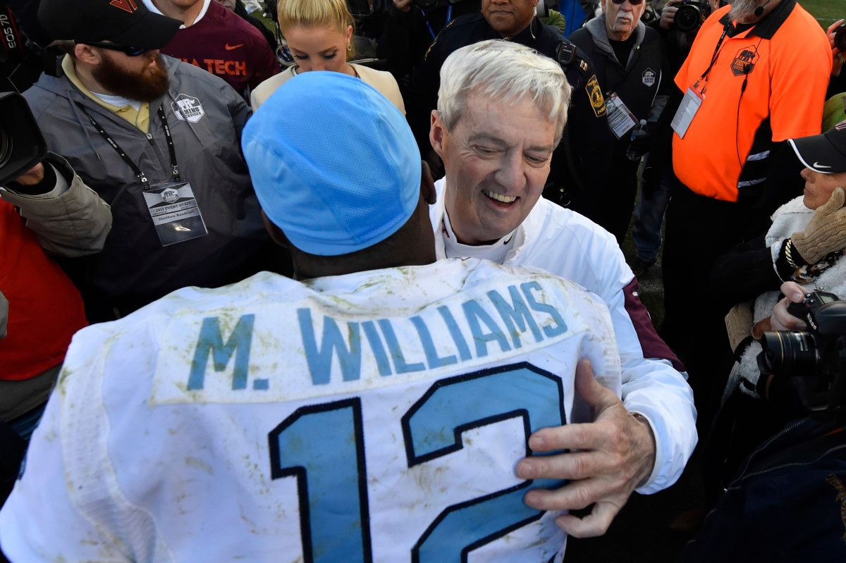 Marquise Williams and Carolina won a double-overtime thriller in Blacksburg to clinch the Coastal Division title in 2015.