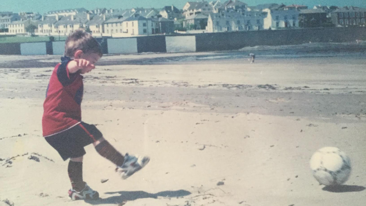 As a child in Dublin, Ireland, James McCourt's favorite outdoor activity was kicking soccer and rugby balls