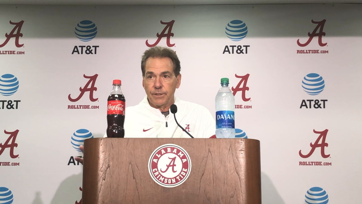 Nick Saban press conference homecoming win Sports Illustrated Alabama