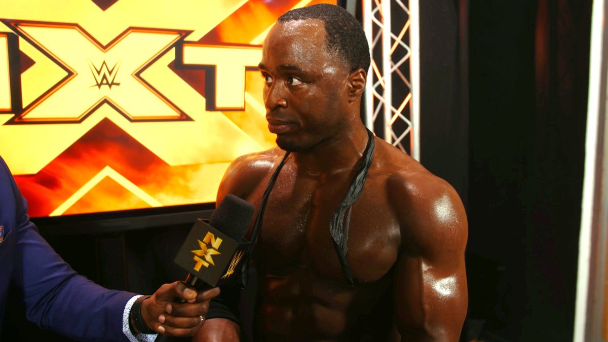 WWE's Jordan Myles backstage on NXT