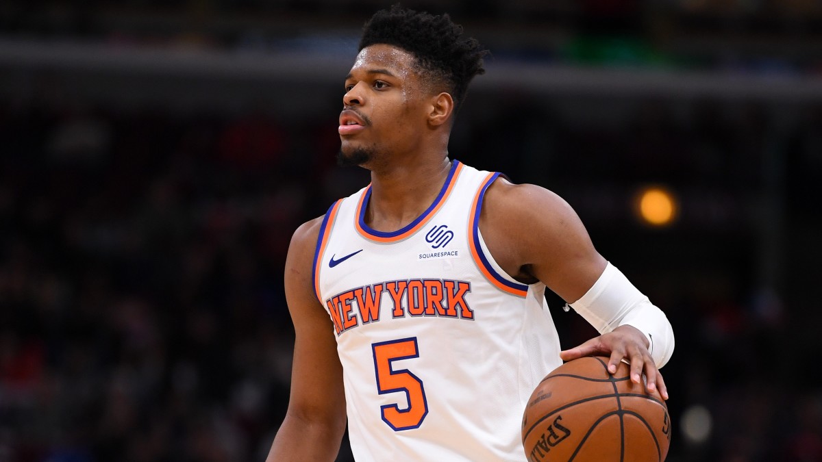 Dennis Smith Jr. plays at Madison Square Garden for the New York Knicks.