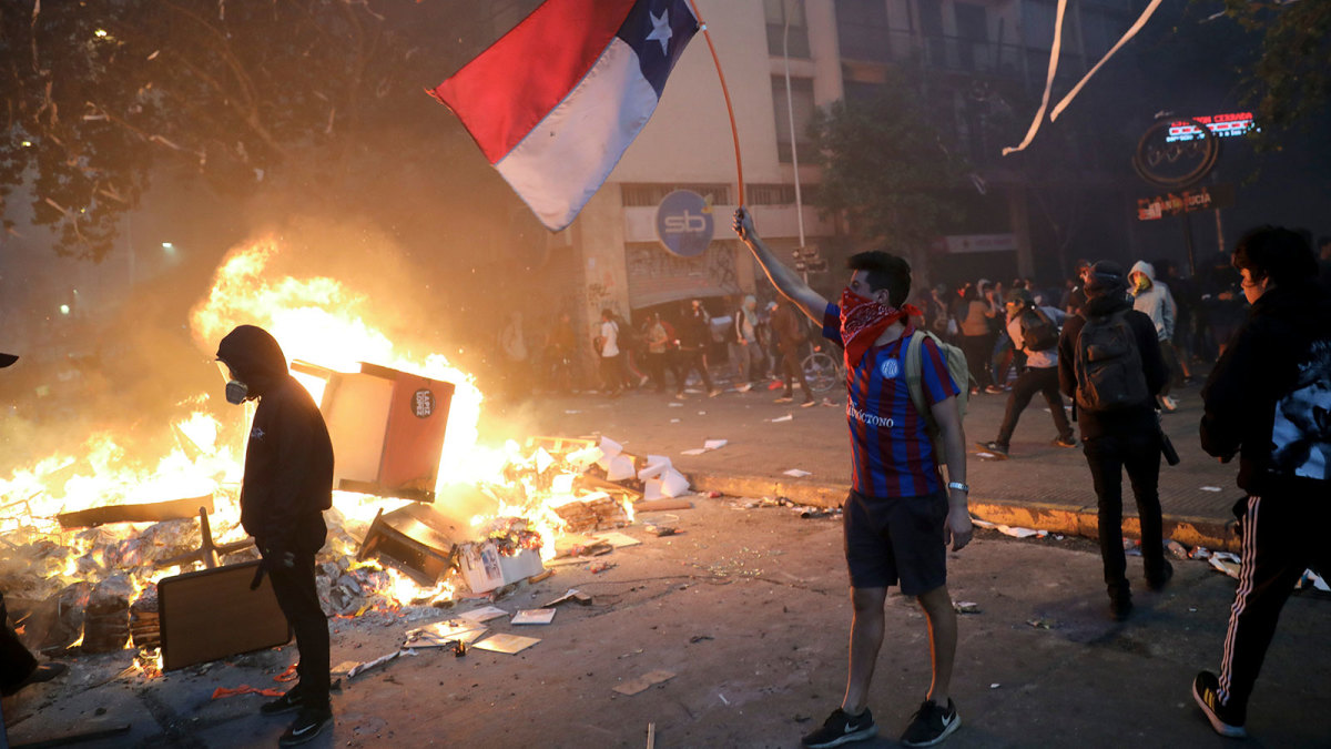Protests have been constant in Santiago, Chile