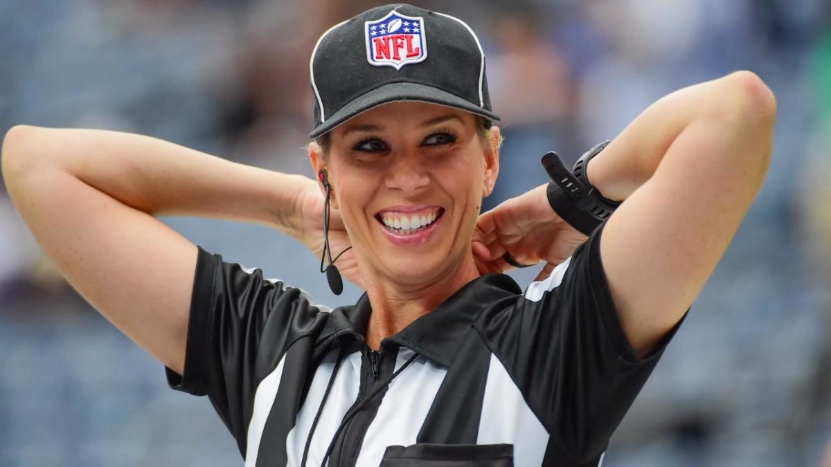 Sarah Thomas: First female to officiate NFL playoff game.