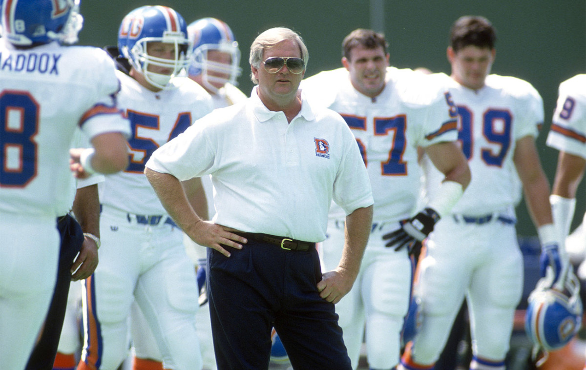 Phillips in 1993, on the sideline during his first game as Broncos head coach.