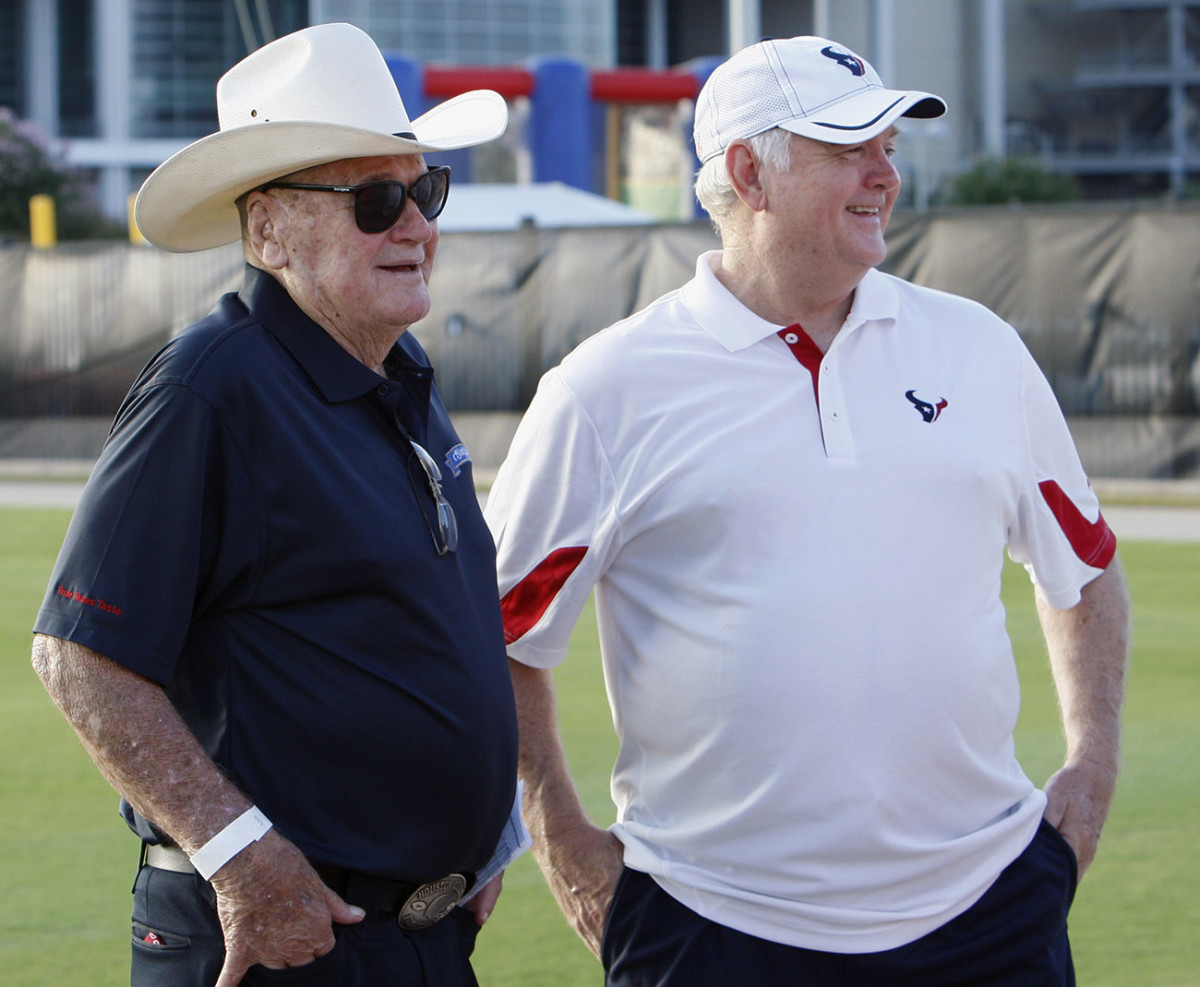 Bum and Wade, together at Texans training camp in 2011.