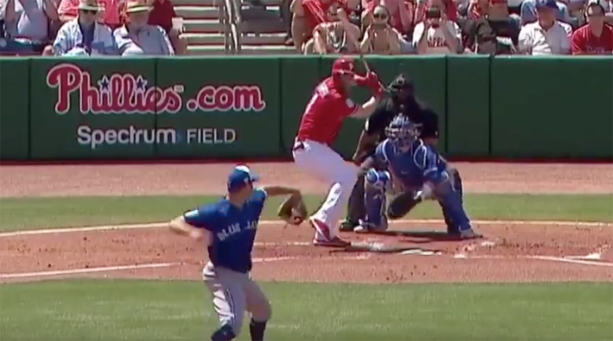 Bryce Harper home run video Belts solo shot out of the park Sports