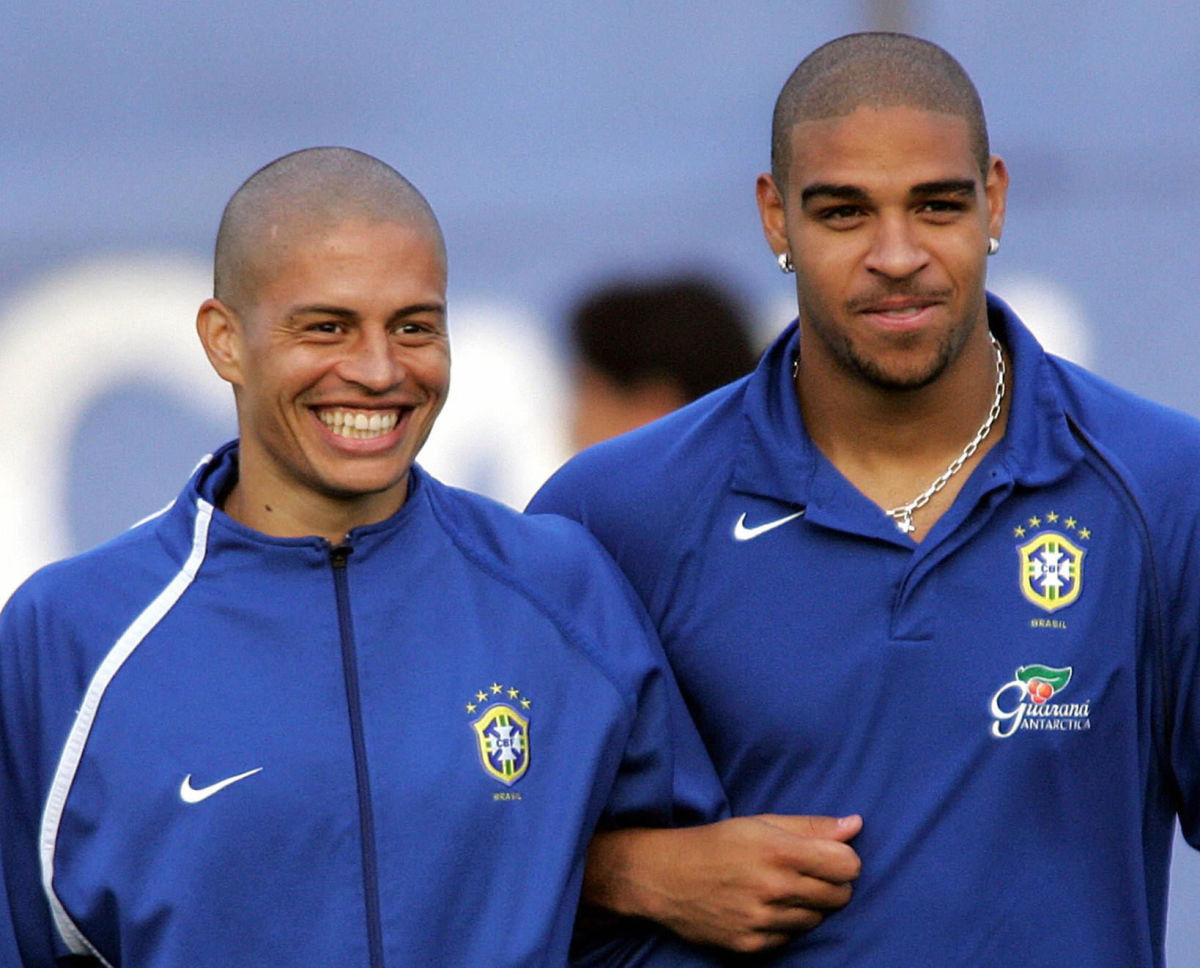 Brazilians footballers Adriano Ribeiro (