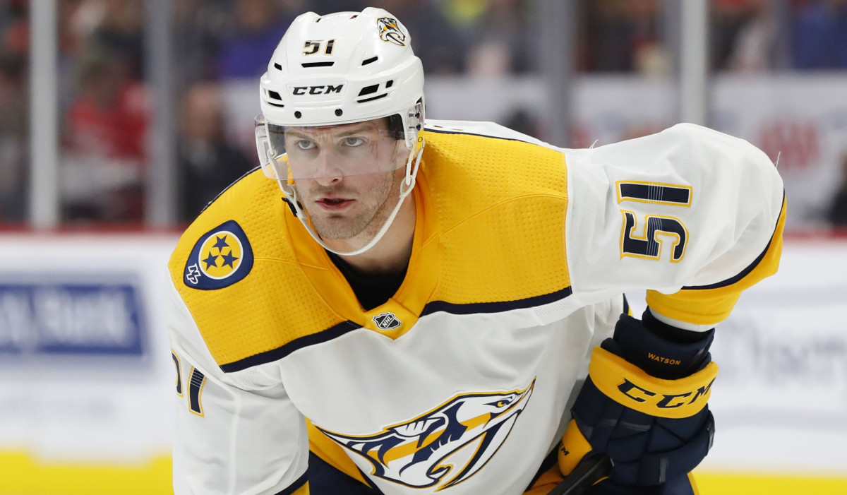 Predators' Austin Watson suspended indefinitely for alcohol abuse