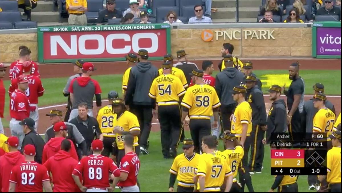 Wild Puig in middle of bench-clearing fray, Pirates top Reds