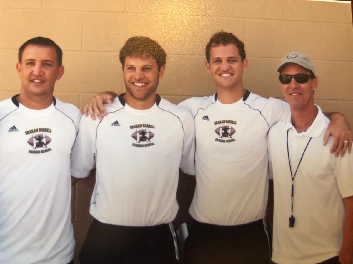 The four coaching members of the Harrell family are pictured here. Brothers Zac, Graham and Clark stand aside father Sam, to the far right.
