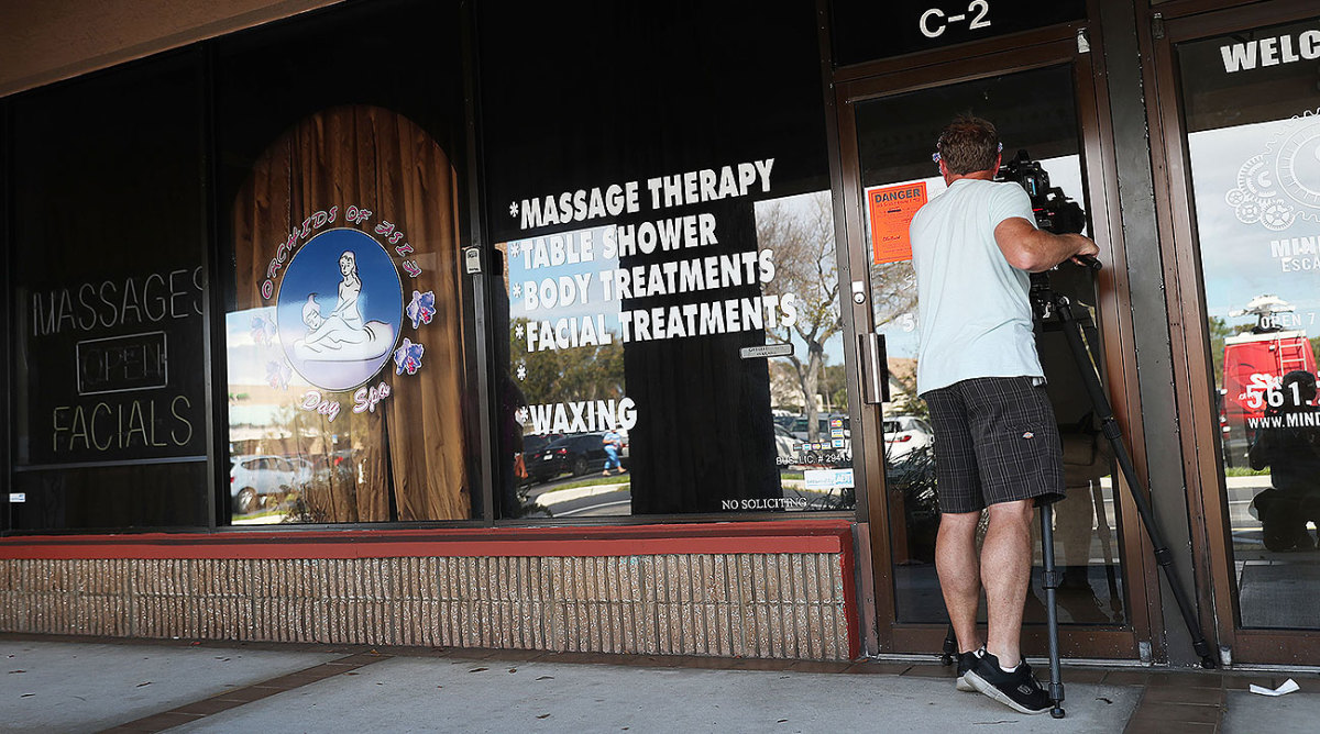 The front of the Orchids of Asia day spa, which has been shut down.