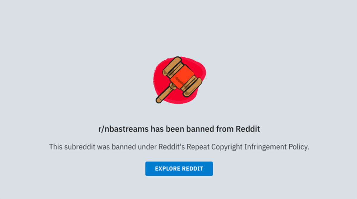 Reddit r nba streams subreddit shut down Piracy war continues