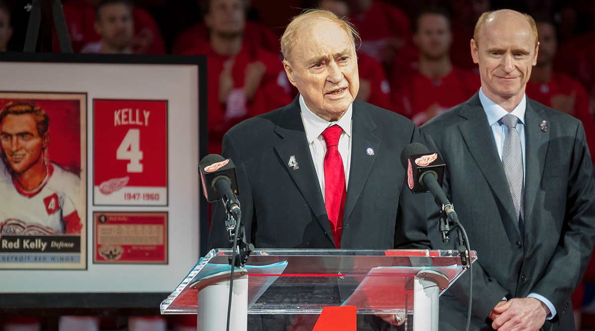 Detroit Red Wings retire Red Kelly's No. 4: Photos from the ceremony