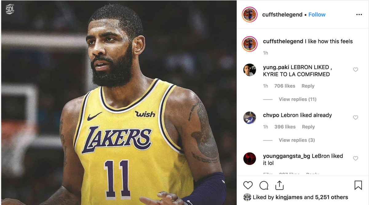 kyrie lebron lakers