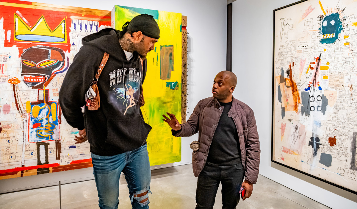 Gardy St. Fleur (right), a New York-based art adviser and collector, has helped several NBA players navigate and understand the art world.