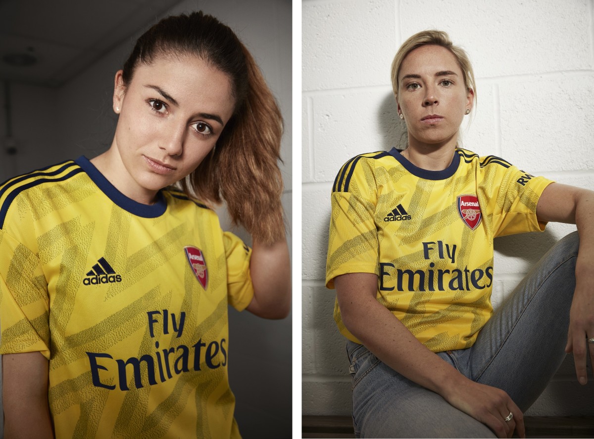 New Arsenal away kit 2019/20: Alexandre Lacazette and Jordan Nobbs unveil  retro 'bruised banana' shirt, London Evening Standard